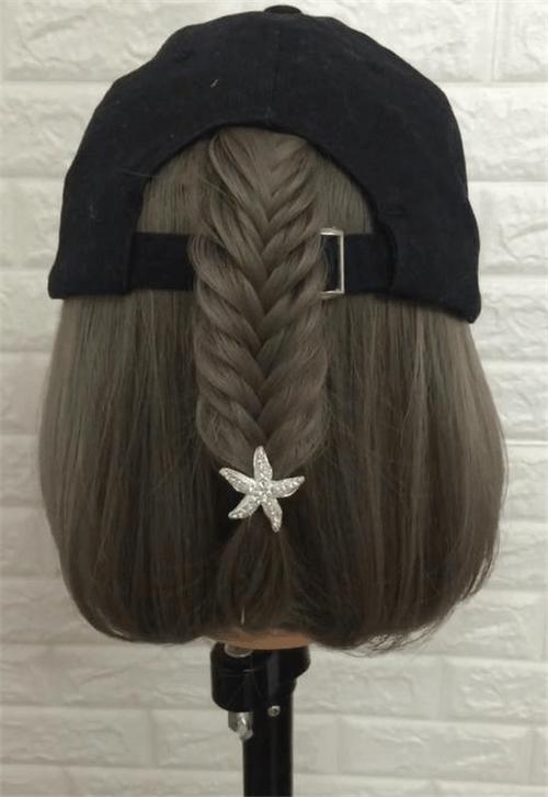 女大童编发简单漂亮短发10-12岁,一个适合短发女生的编发造型