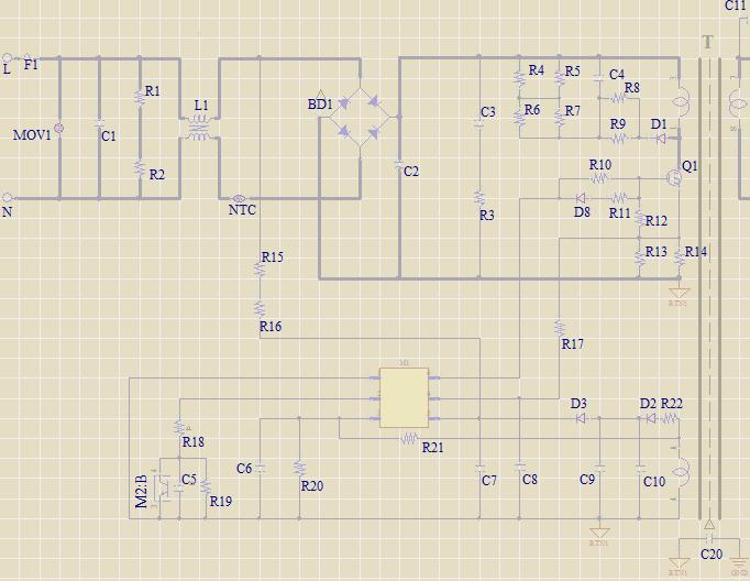 反激适配器电路分析,反激式电源电路分析