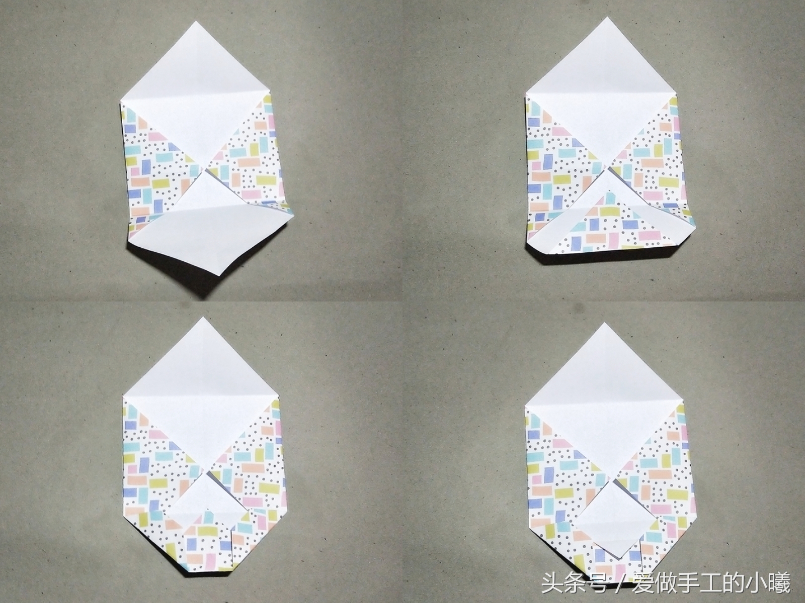 信封折纸简单又好看,二年级手工小信封能拉开的折纸