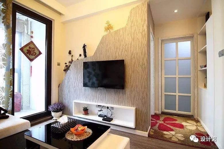 电视背景墙小如何设计好看,小面积的电视背景墙