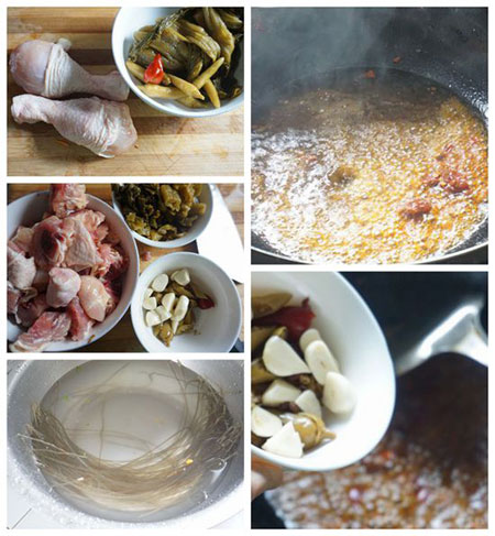 酸菜炖粉条怎么做好吃,酸菜粉条炖鸡最正宗的做法