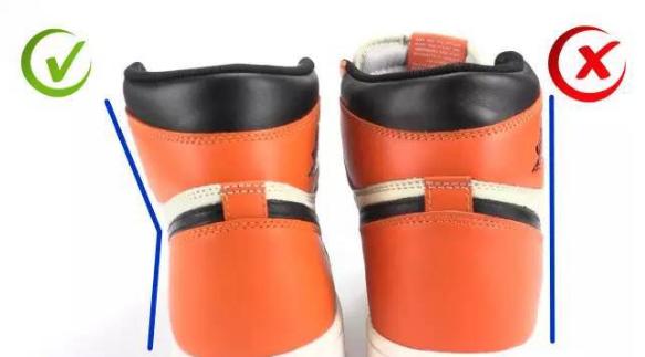 aj1小扣碎黑白橙真假,aj1扣碎球鞋真假对比