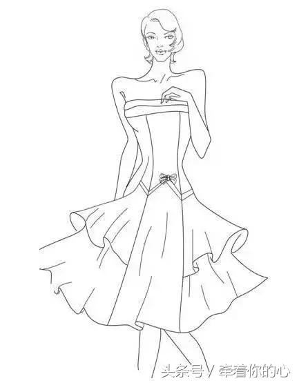 露肩袖连衣裙制版,抹胸连衣裙如何加肩带