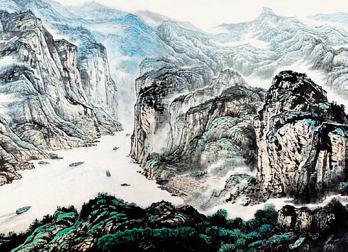 天天漫画网：画家沈福馨《空山不见人但闻人语声》