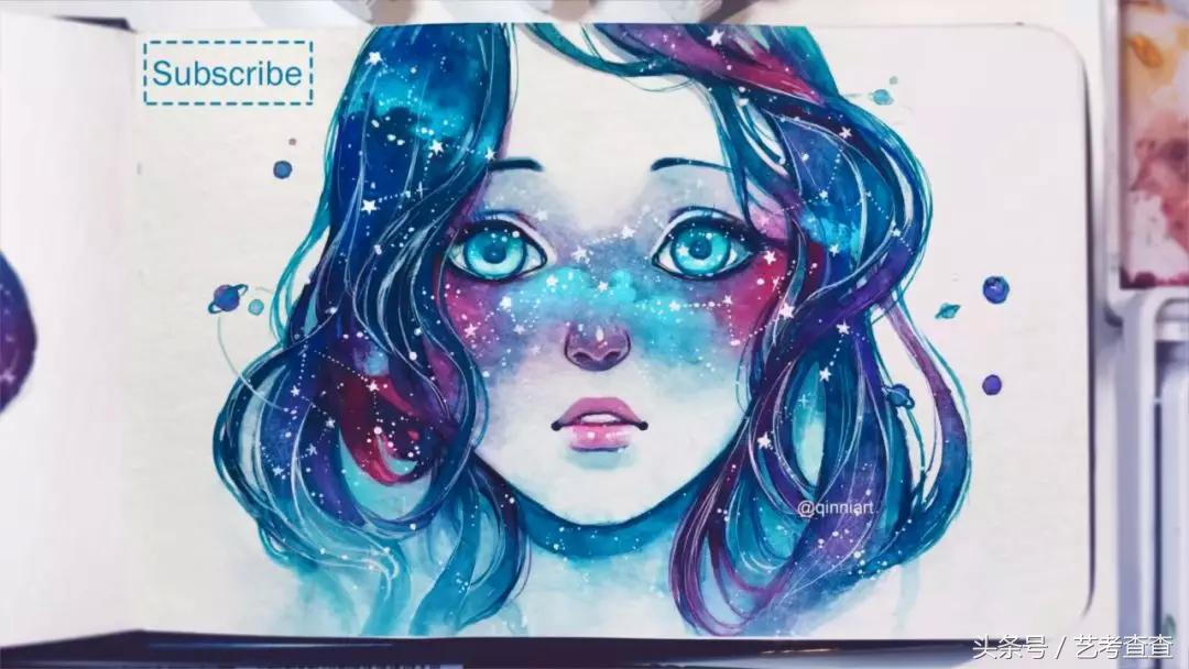 水彩制作教程,水彩教程小姐姐