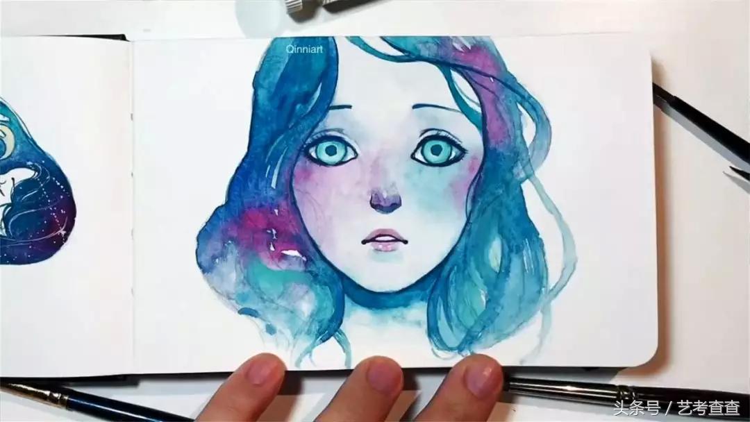 水彩制作教程,水彩教程小姐姐