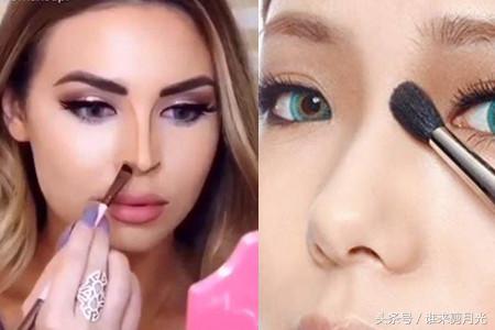 塌鼻子鼻影的正确画法新手,鼻影液体修容只打亮鼻子