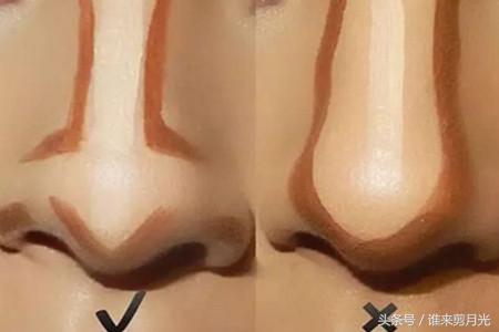 塌鼻子鼻影的正确画法新手,鼻影液体修容只打亮鼻子