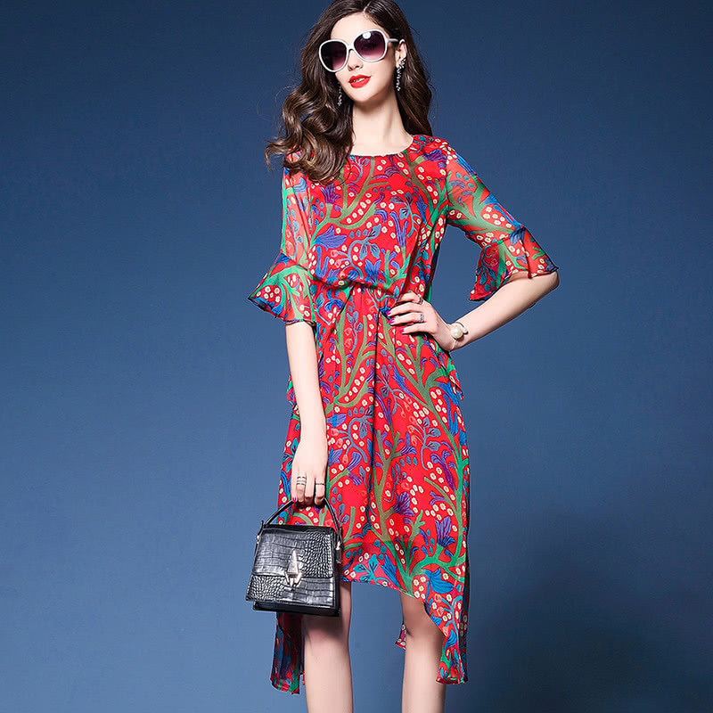 碎花裙这样穿是真的美,碎花裙如何穿得惊艳