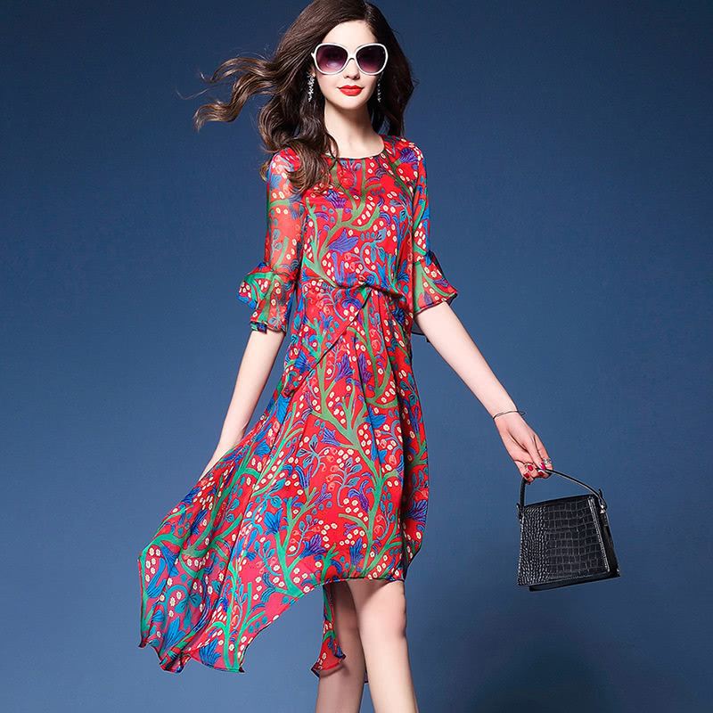 碎花裙这样穿是真的美,碎花裙如何穿得惊艳