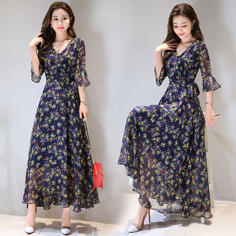 碎花裙这样穿是真的美,碎花裙如何穿得惊艳