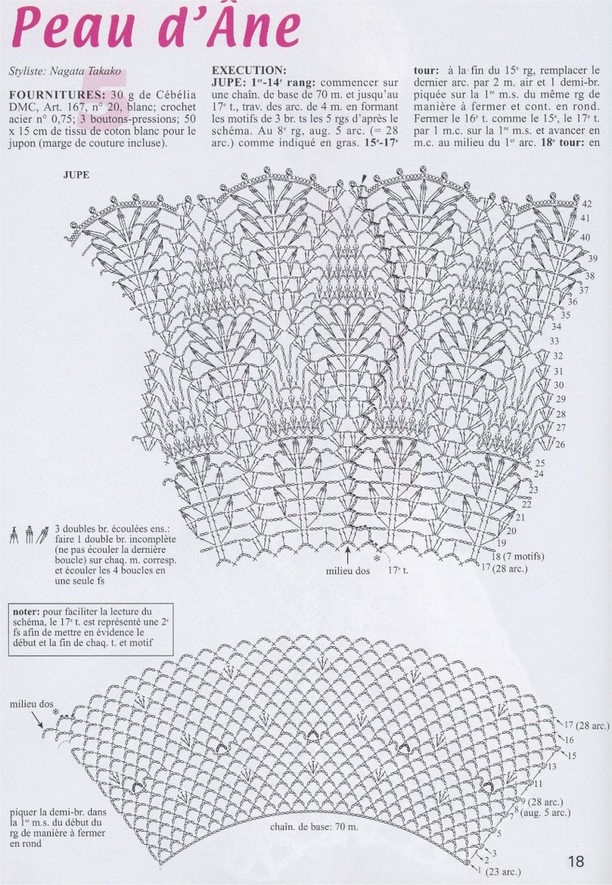 钩织芭比娃娃衣服,17厘米芭比娃娃衣钩织教程