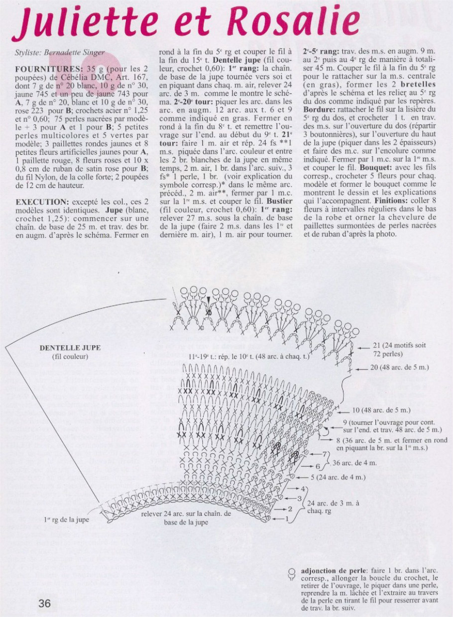 钩织芭比娃娃衣服,17厘米芭比娃娃衣钩织教程