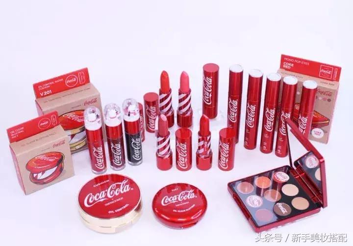 用可口可乐版化妆品化妆,可口可乐妆容