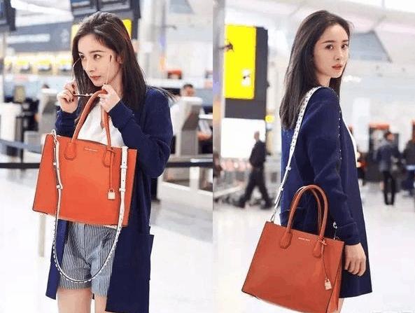 杨幂推荐的mk的包包爵迹,mk绿色包包杨幂同款尺寸