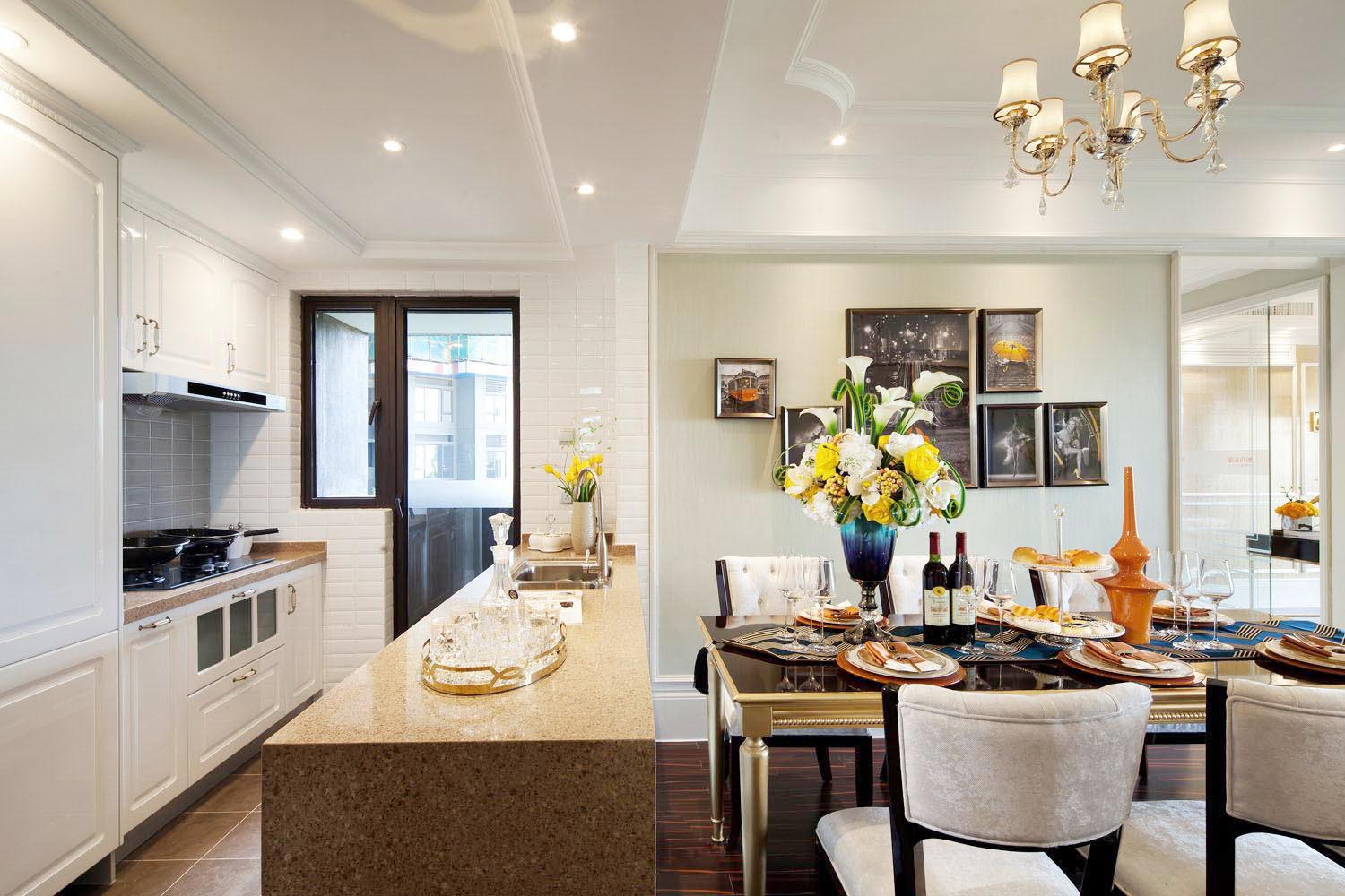 开放式装修卧室客厅厨房一体,开放式厨房客厅一体怎么装修