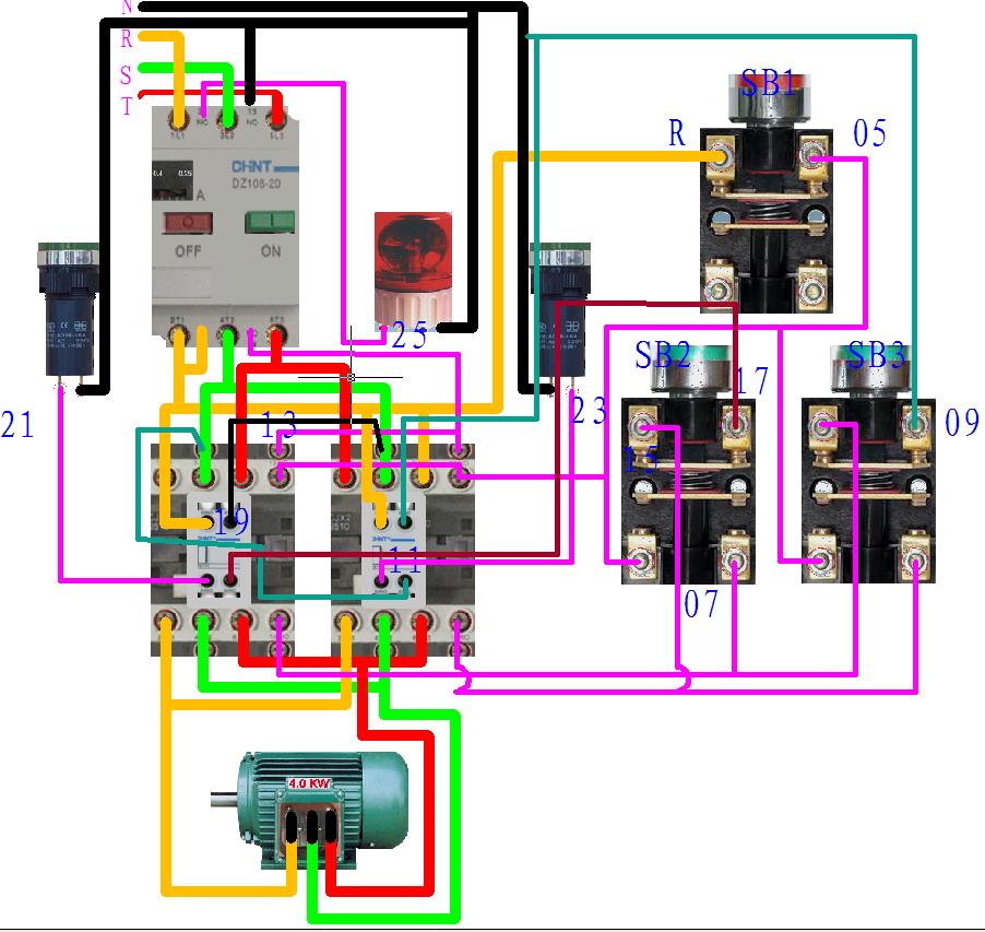 接触器双重自锁用什么按钮,按钮接触器双重联锁正反转详细图