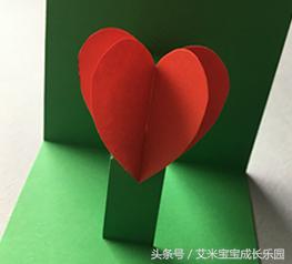 母亲节手工礼物立体贺卡,生日礼物手工贺卡简单立体爱心