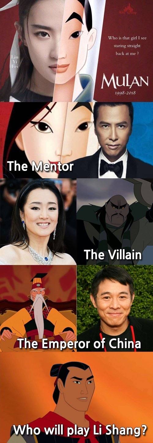 花木兰刘亦菲甄子丹真人照片,甄子丹李连杰梁朝伟张曼玉章子怡