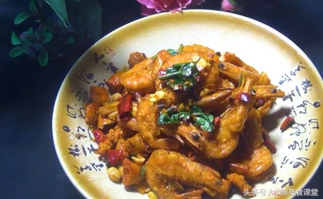 五星级饭店酒楼干锅香辣虾蟹做法,香辣虾最正宗的做法