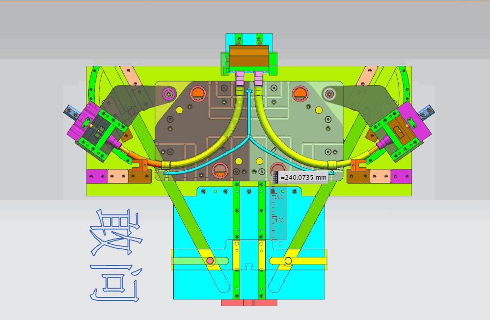 塑胶模具外观结构,塑胶模具分析剖面图