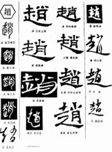百家姓赵字历史名人,百家姓对应的历史人物