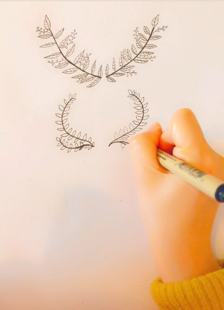 简约卡通叶子手绘边框,怎么画带有叶子的边框简笔画