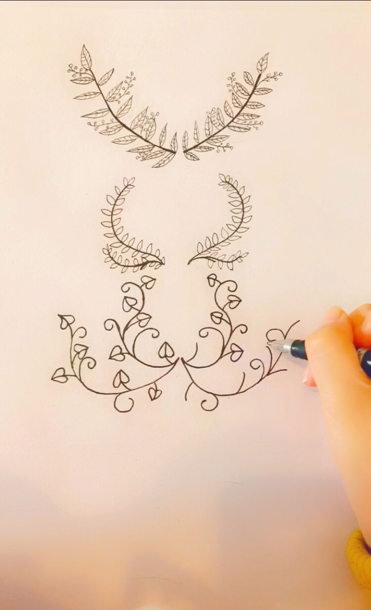 简约卡通叶子手绘边框,怎么画带有叶子的边框简笔画