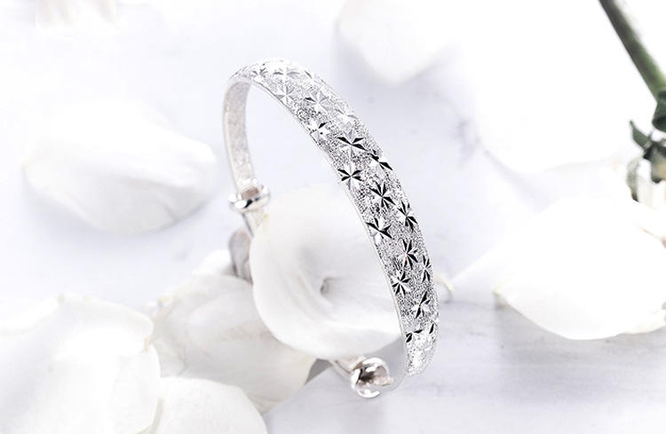 925银饰波光粼粼项链,繁花似锦手镯925银