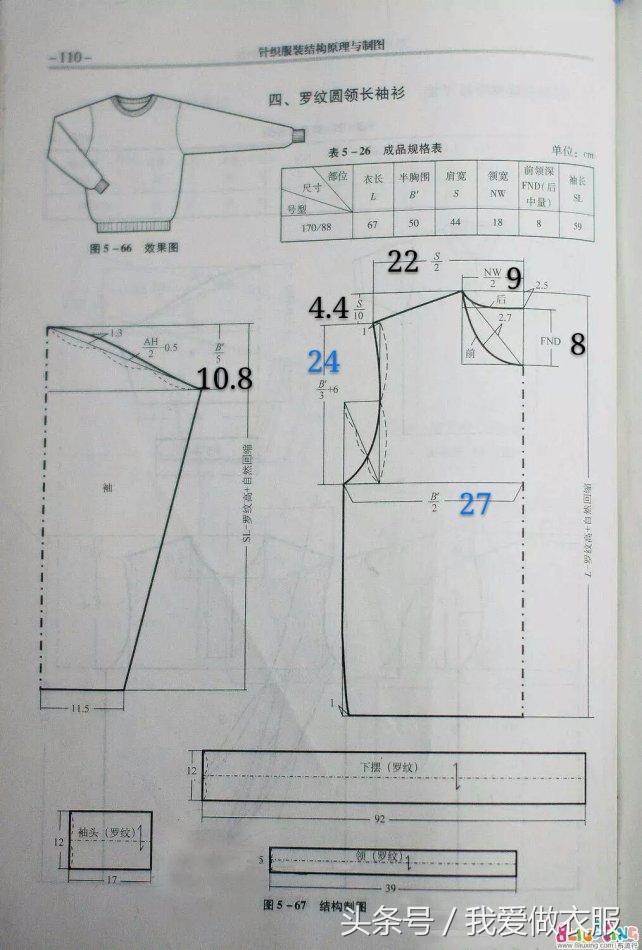 男式T恤的裁剪方法,服装男装t恤裁剪