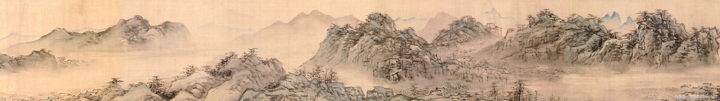 中国画浙派吴门画派,云田山水画欣赏