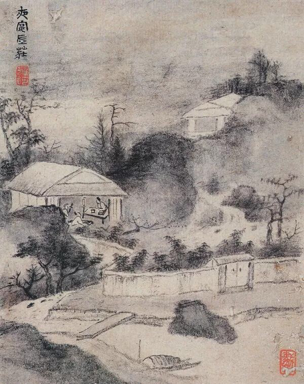 老来泓颖不嫌枯,扫落云山淡欲无。翻笑为霖手颠倒,最分明