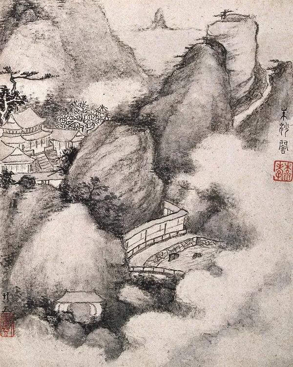 老来泓颖不嫌枯,扫落云山淡欲无。翻笑为霖手颠倒,最分明