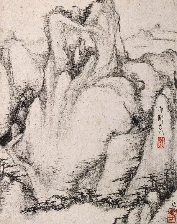 老来泓颖不嫌枯,扫落云山淡欲无。翻笑为霖手颠倒,最分明