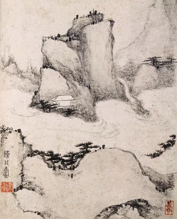 老来泓颖不嫌枯,扫落云山淡欲无。翻笑为霖手颠倒,最分明