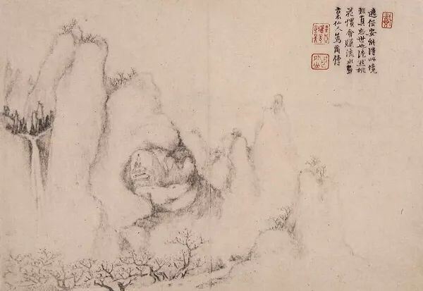 老来泓颖不嫌枯,扫落云山淡欲无。翻笑为霖手颠倒,最分明