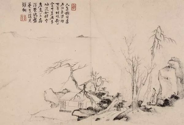 老来泓颖不嫌枯,扫落云山淡欲无。翻笑为霖手颠倒,最分明