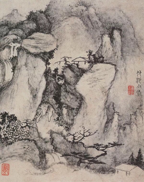 老来泓颖不嫌枯，扫落云山淡欲无。翻笑为霖手颠倒，最分明