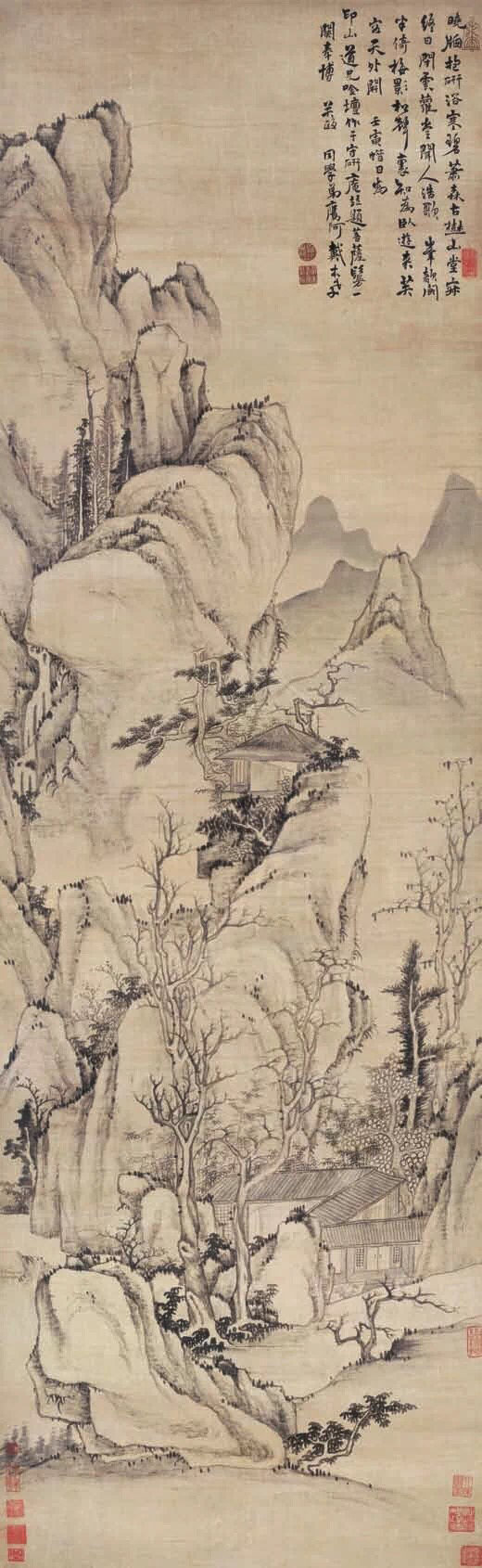 老来泓颖不嫌枯，扫落云山淡欲无。翻笑为霖手颠倒，最分明