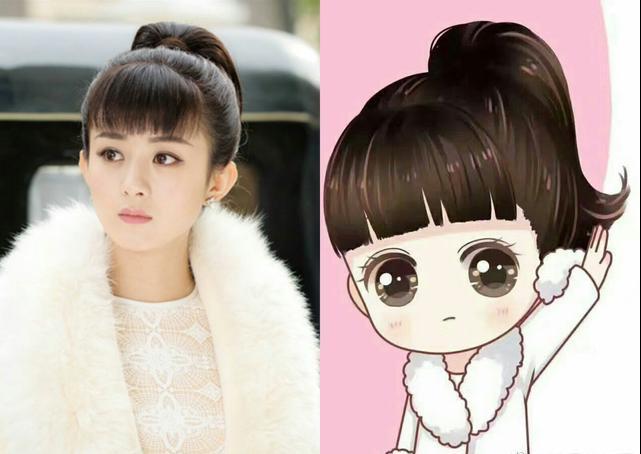 画赵丽颖动漫人物,赵丽颖惊艳写真照片动漫版