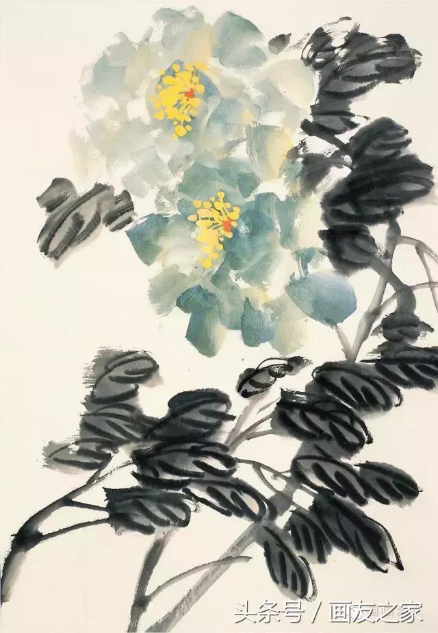 果果小写意牡丹画法教学视频,军旅画家张连龙写意牡丹画法