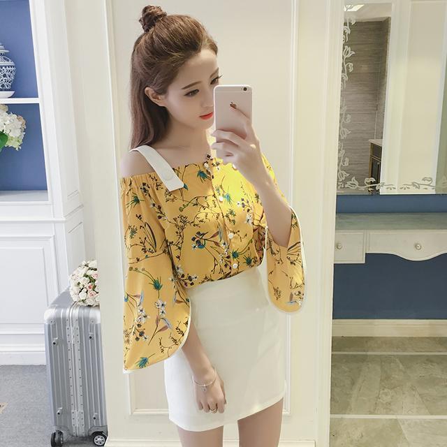 雪纺碎花复古长裙怎么搭配衣服,显瘦减龄雪纺衫搭配裙子