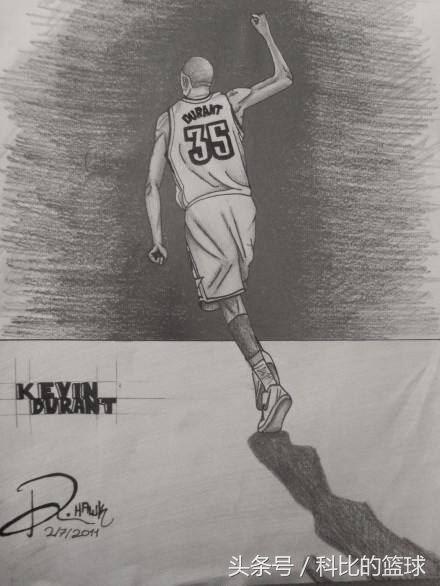 科比人物铅笔画,球星梅西速写人物