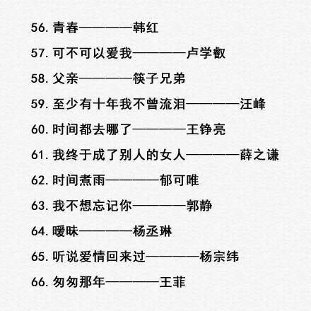 盘点特别好听的100首歌曲,100首备受喜爱的经典流行歌曲