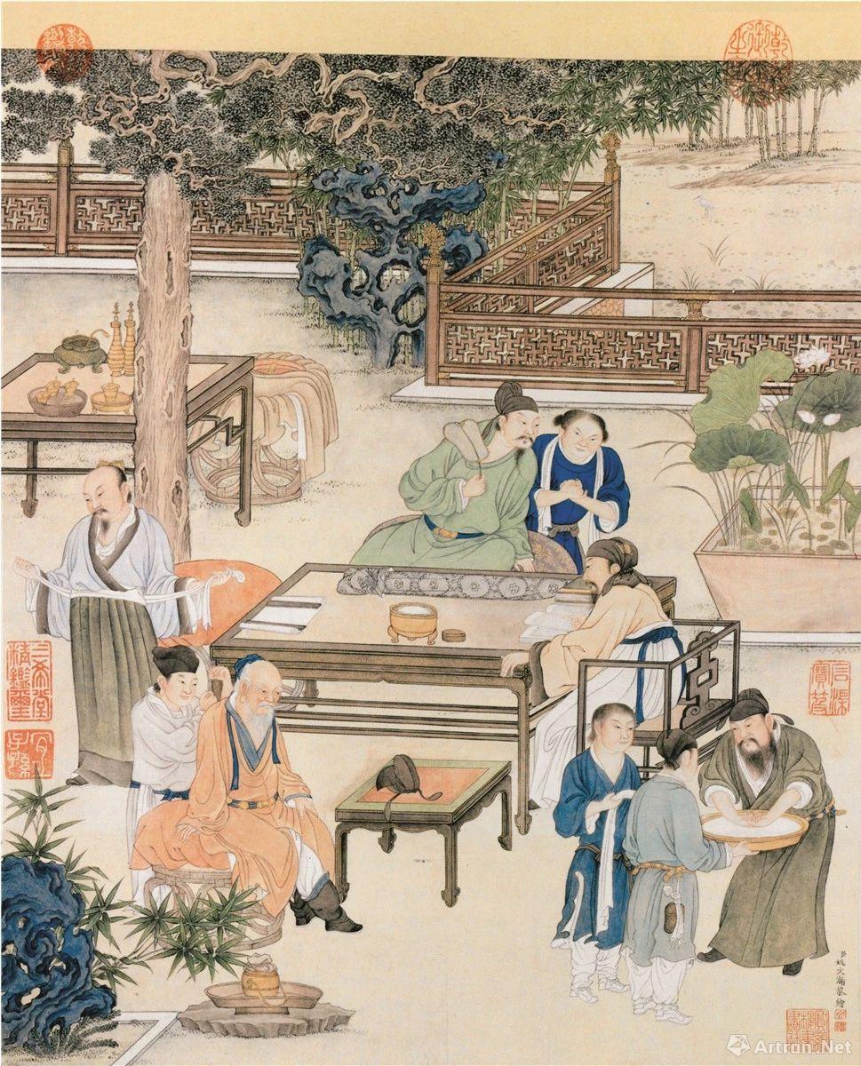 知音有雅好文士雅集图中的风雅之趣