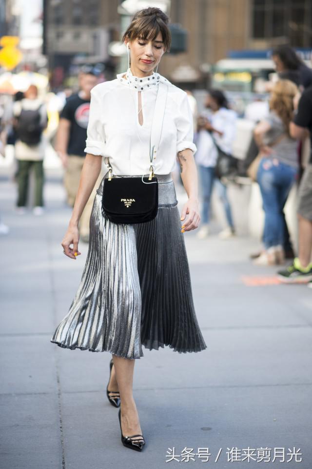 白色雪纺衫搭配什么下装好看图片,白色雪纺衫搭配什么下装好看女