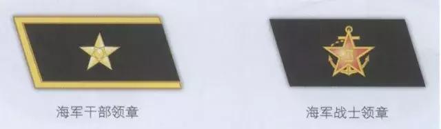 中国海军部队标志,海军所有等级和标徽
