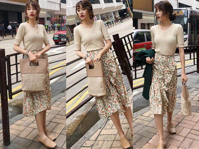 今年最流行的半身碎花裙子,今年的碎花半身裙流行怎么搭配