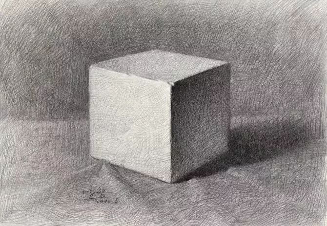素描入门自学教程美术生必看,素描公开课素描几何体