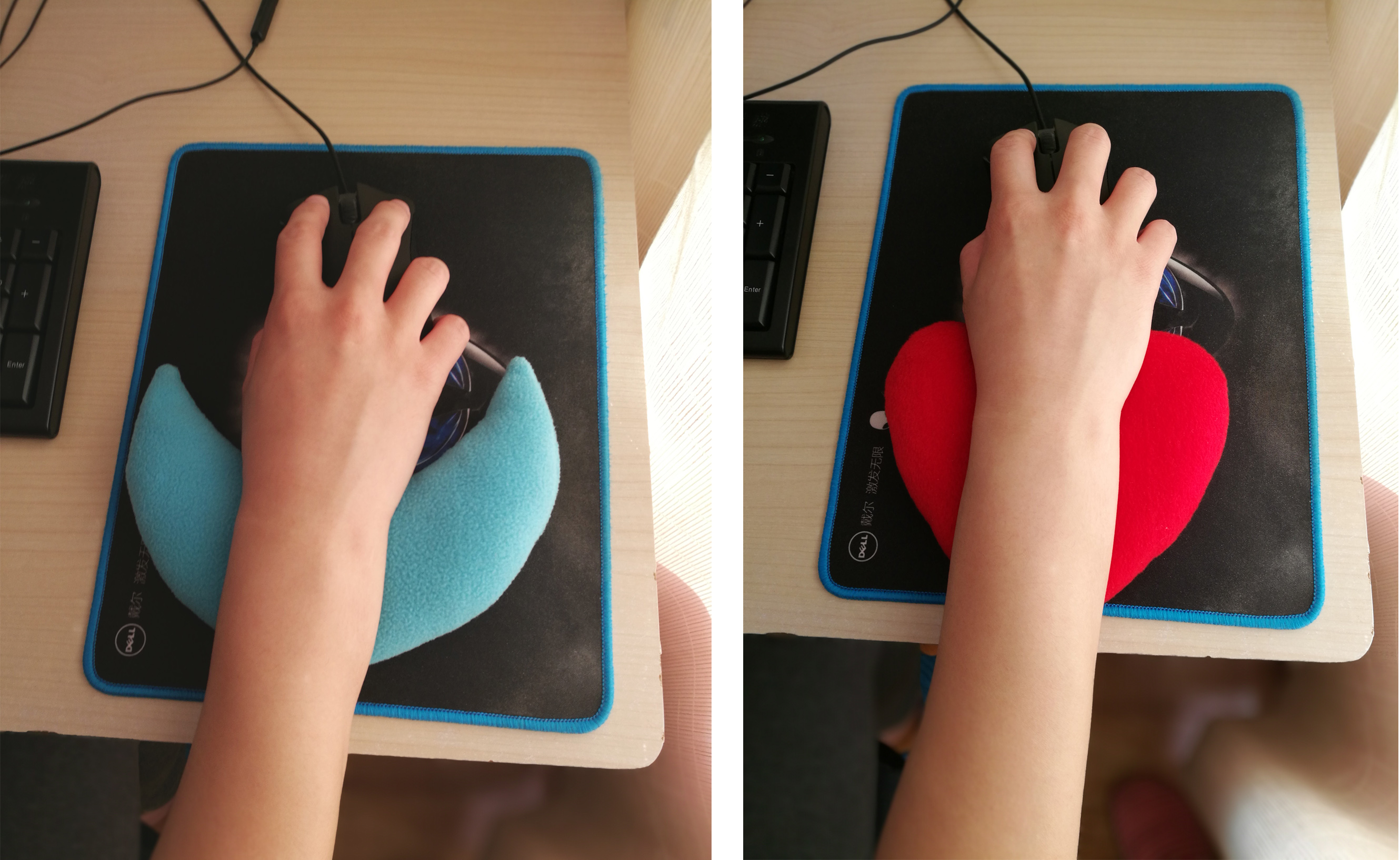 鼠标垫手腕怎么垫,鼠标手腕垫用什么能代替